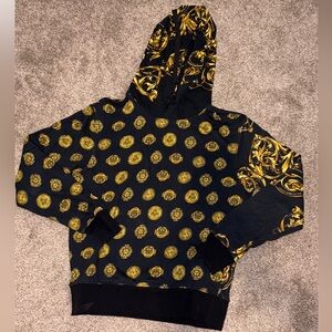 Black and Gold Versace Patterned Men's Hoodie
